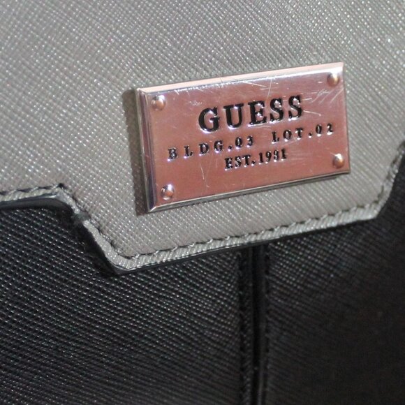 Guess Capra Colorblock Shoulder Bag, Satchel, Black & Gray - Picture 9 of 15